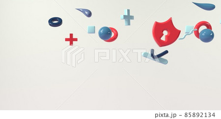 Security icon with geometric shapes Security icon with geometric shapes 85892134