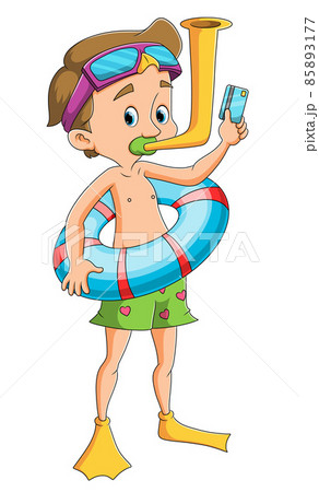 The swimmer with the swimming goggles is holding the debit card  85893177