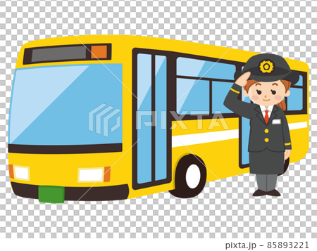 運転士の女性と路線バス 公共交通機関 運転士の女性と路線バス 公共交通機関 85893221