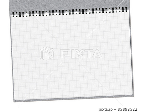 白い背景のグリッド入りスケッチブック、縦横自由に使えます。 85893522