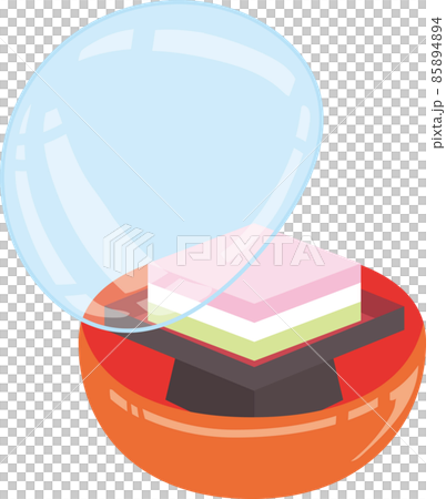 扭蛋膠囊中的菱麻糬_膠囊半開 扭蛋膠囊中的菱麻糬_膠囊半開 85894894