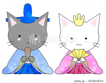 猫ひな人形 85894944