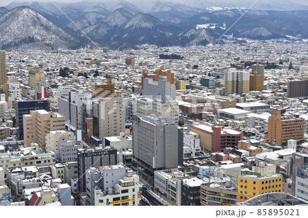 雪の山形市内 85895021