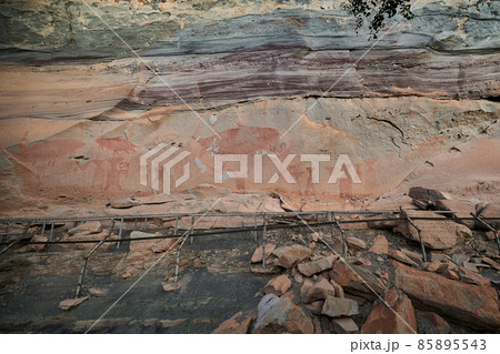 Prehistoric Cliff Painting, Thailand 85895543