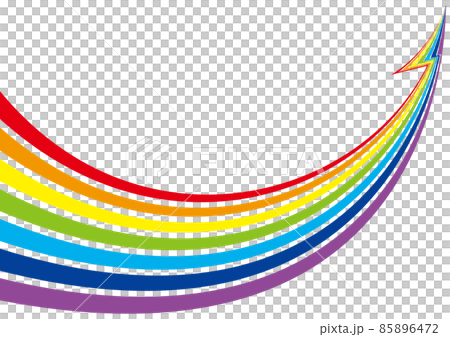 Rainbow-colored arrow that goes up Rainbow-colored arrow that goes up 85896472