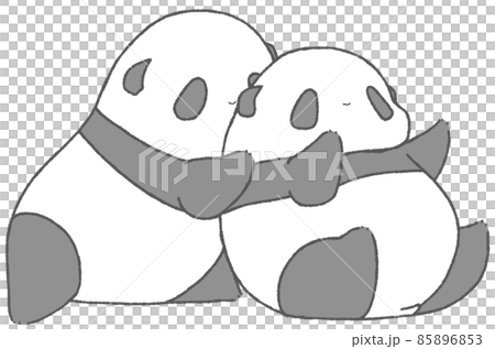 Little pandas playing with each other (gray) Little pandas playing with each other (gray) 85896853