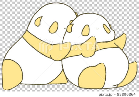 Little pandas playing with each other (yellow) Little pandas playing with each other (yellow) 85896864