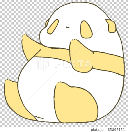A young panda falling behind (yellow) A young panda falling behind (yellow) 85897151