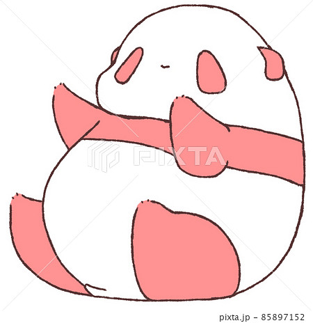 うしろに倒れゆく幼いパンダ(赤色) うしろに倒れゆく幼いパンダ(赤色) 85897152