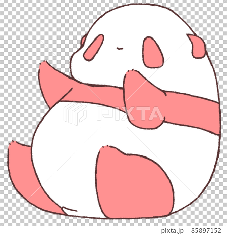 うしろに倒れゆく幼いパンダ(赤色) うしろに倒れゆく幼いパンダ(赤色) 85897152