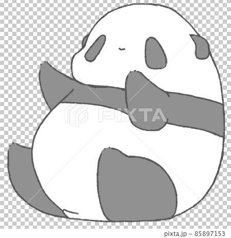 A young panda falling behind (gray) A young panda falling behind (gray) 85897153