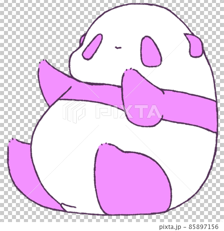 A young panda falling behind (purple) A young panda falling behind (purple) 85897156