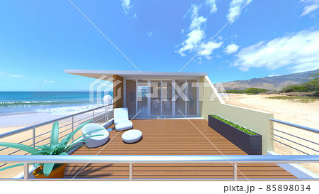 木製バルコニー 85898034