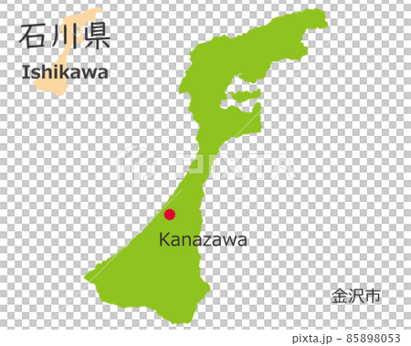 石川縣和縣廳所在地,可愛的手繪地圖 石川縣和縣廳所在地,可愛的手繪地圖 85898053