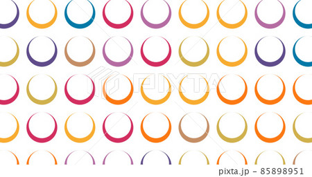 Image of multiple colourful moving lines and circles on white background 85898951