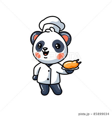 Cute little panda chef cartoon Cute little panda chef cartoon 85899034