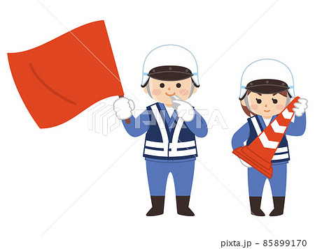 交通管理隊員の男女 交通管理隊員の男女 85899170