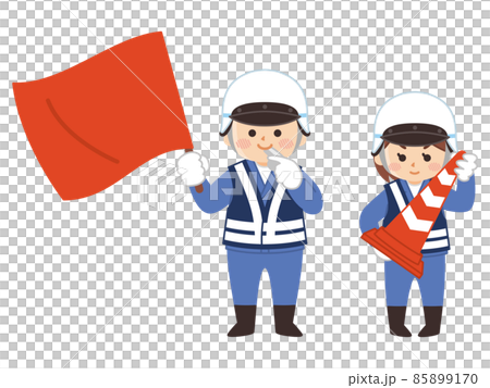 交通管理隊員の男女 交通管理隊員の男女 85899170