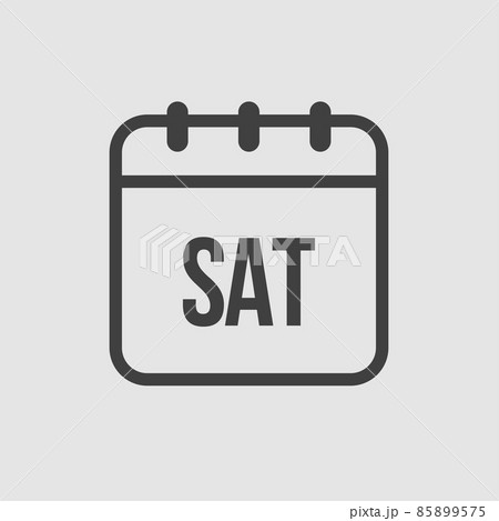 Template icon page calendar, day of week Saturday 85899575