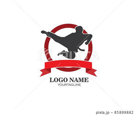 karate,taekwondo kick logo vector illustration template 85899882