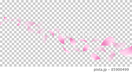 桜が舞い散る様子。春をイメージしたデザイン素材 85900499