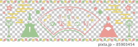 ひなまつり　雛人形　POP　バナー　横長 85903454
