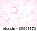 ピンク色の透明感ある泡　 85903578
