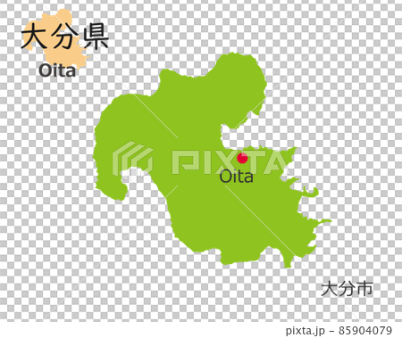 大分縣和縣廳所在地，可愛的手繪地圖 85904079