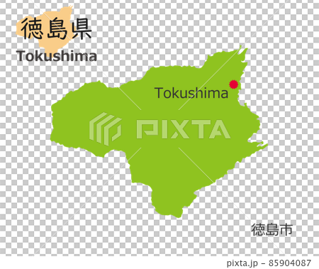 德島縣和縣廳所在地,可愛的手繪地圖 德島縣和縣廳所在地,可愛的手繪地圖 85904087