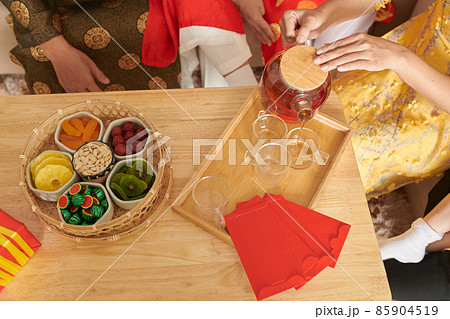 Tea and Candied Fruits for Tet Tea and Candied Fruits for Tet 85904519
