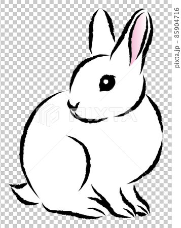 絵筆で描いた墨絵風のお洒落なウサギのイラスト 手描きのアナログ風イラスト 卯年 年賀状素材 ベクター 絵筆で描いた墨絵風のお洒落なウサギのイラスト 手描きのアナログ風イラスト 卯年 年賀状素材 ベクター 85904716