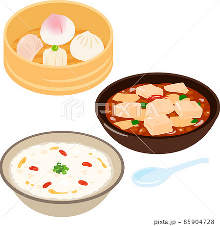 中華風料理のイラストセット 中華風料理のイラストセット 85904728