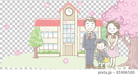 幼兒園男生和家長入學儀式背景圖 85906580