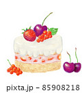 ベリーが乗ったケーキ 85908218