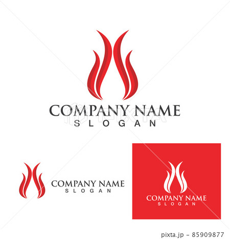 Fire with flame Logo Vector icon illustration Fire with flame Logo Vector icon illustration 85909877