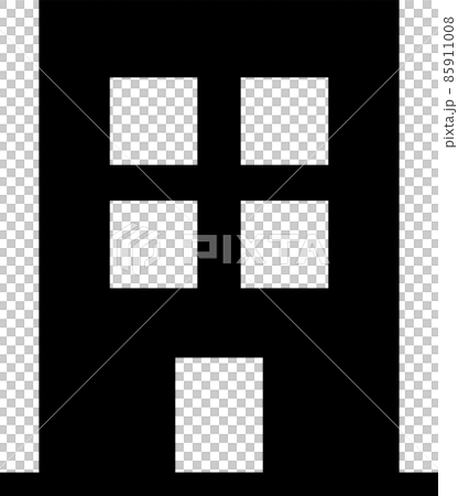 ビルのシンプルなピクトグラムイラスト 85911008