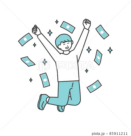 儲かっているイメージイラスト素材 85911211