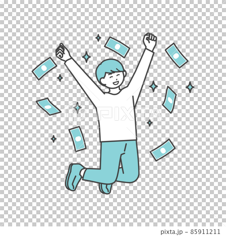 儲かっているイメージイラスト素材 85911211