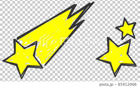 流星和星星在夜空中閃耀的插圖 流星和星星在夜空中閃耀的插圖 85912006