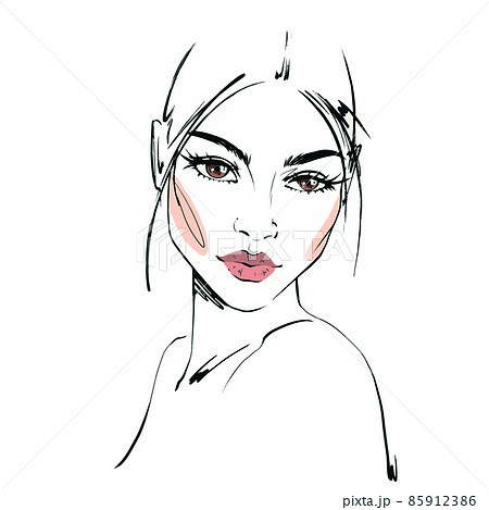 Fashion sketch vector stylish woman drawing Fashion woman sketch vector  illustration stylish woman in modern dress and  CanStock