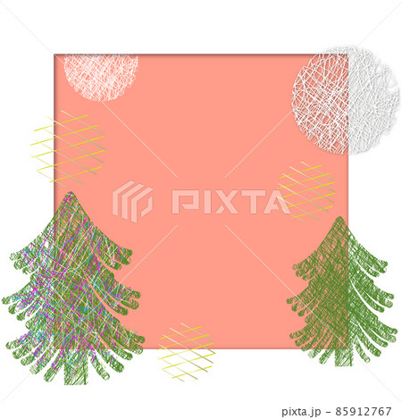 Background for the banner, card with tendin fir and balls of thread Background for the banner, card with tendin fir and balls of thread 85912767