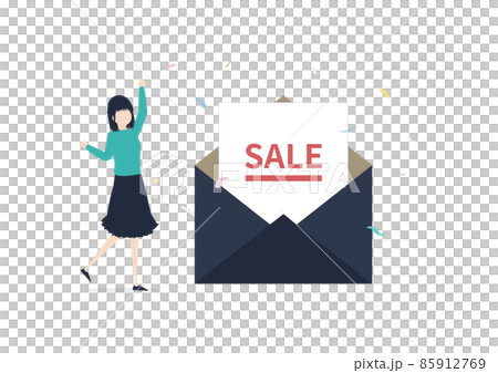 メルマガ登録でお得な情報をゲット！なイラスト素材 85912769