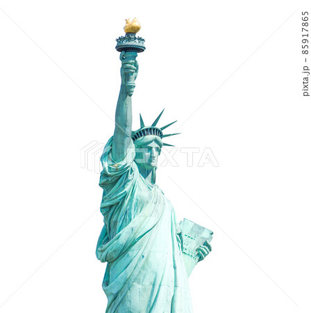 The Statue of Liberty isolated on white background 85917865
