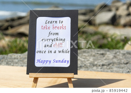Motivational and Inspirational quote on a notepad with blurred beach background Motivational and Inspirational quote on a notepad with blurred beach background 85919442