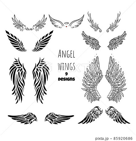 Wings Temporary Tattoo Angel Wings Body Art - Etsy