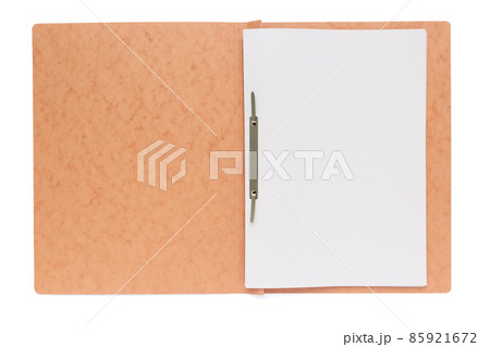 Paper folder and blank sheet isolated at white background Paper folder and blank sheet isolated at white background 85921672