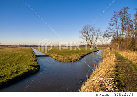 Footpath along a Y-shaped ditch near Lexmond Footpath along a Y-shaped ditch near Lexmond 85922973