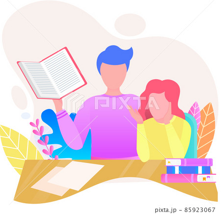 Reading people flat character set with books magazines literature isolated vector illustration 85923067