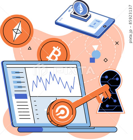 Protection of account personal data on cryptocurrency marketplace. Trading platform security system Protection of account personal data on cryptocurrency marketplace. Trading platform security system 85923137