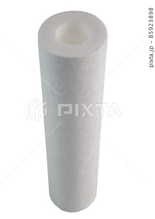 New white mechanical polypropylene water filter PP 5 type 10SL isolated on white background 85923898